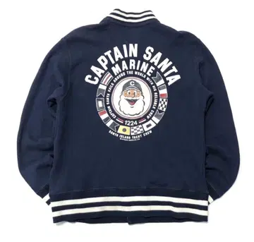 CAPTAIN SANTA 네이비 바시티 자켓