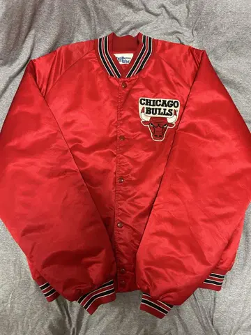 바시티 자켓 자수 레드 NBA bulls 불스