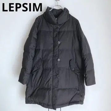렙심 다운 코트 롱 기장 심플 아우터 방한 블랙 M