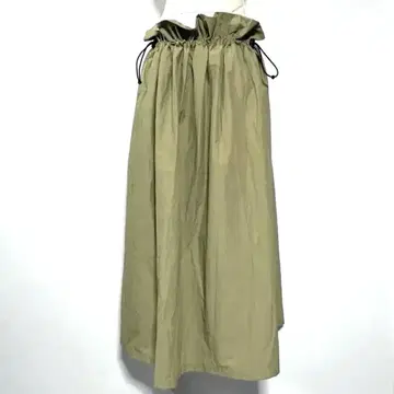 [ DESIGNWORKS ] 나일론 드로스트 롱 스커트 [ 38 ] 카키