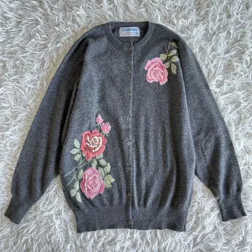 BALLANTYNE 발렌타인 가디건 로즈 캐시미어 그레이 36