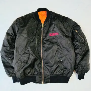 [90s] 빈티지 MA1 기린 기업 로고 블랙 L 리버서블