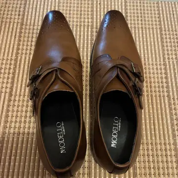 MODELLO 브라운 더블 몽크 스트랩 26cm