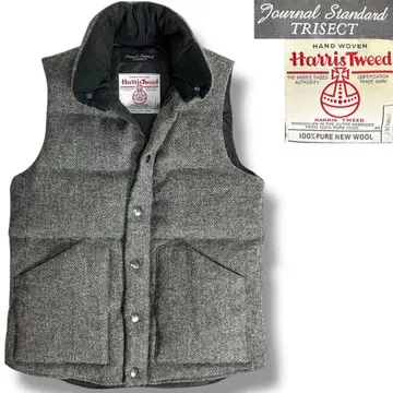 J7176 새상품급 저널 스탠다드 헤링본 무늬 해리스 트위드 다운 베스트