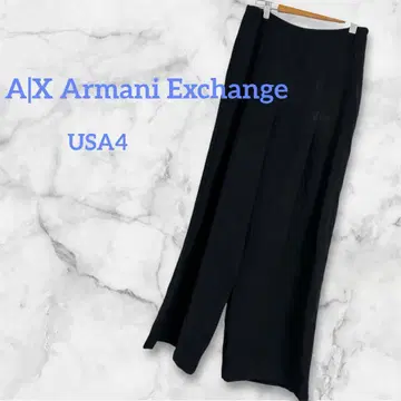 Armani Exchange 블랙 와이드 팬츠 USA4