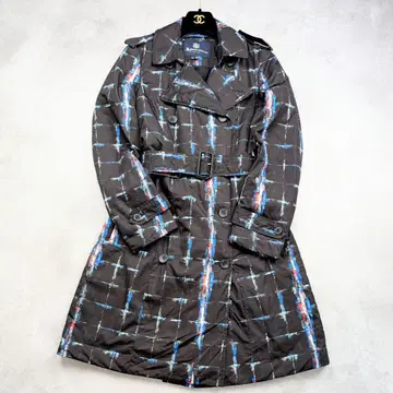 [ 레어 ] Aquascutum 충전솜 아트 체크 트렌치코트 사이즈 40