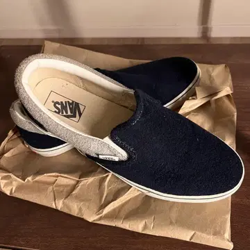 VANS 네이비 그레이 슬립온 27.5cm