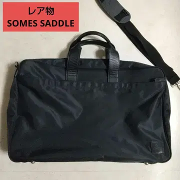 SOMES SADDLE 레어 나일론 가죽 비즈니스 보스턴 백