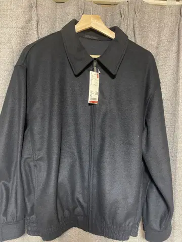 uniqlo 브러쉬드 저지 오버 사이즈 블루종 XL 네이비