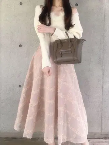 SNIDEL 프린지 자카드 스커트 0 사이즈