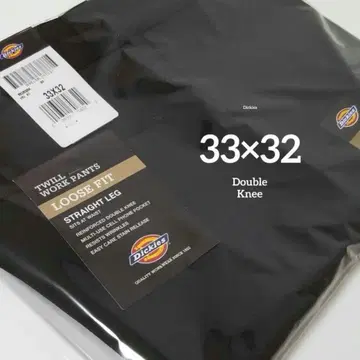 33 x 32 [ 새상품 미사용 ] 디키즈 더블니 85283 BLACK