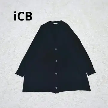 iCB 롱 가디건 겉옷 얇은 소재 오버 사이즈 루즈핏 블랙