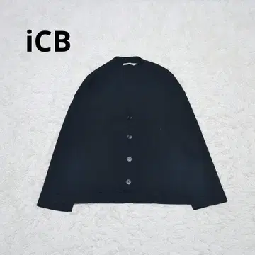 컨디션 최상 iCB 블랙 가디건 오버 사이즈 루즈핏 두꺼운 원단