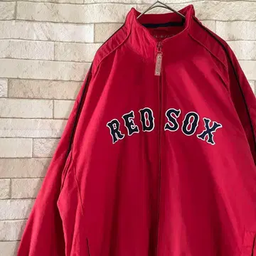 마제스틱 나일론 자켓 MLB RED SOX 자수 레드 XL