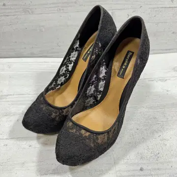 Bershka 버쉬카 레이스 하이힐 펌프스 37 블랙
