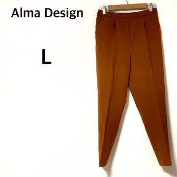 Alma Design 테이퍼드 팬츠 뒷밴딩 면 100% 오피스 캐주얼