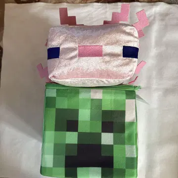 마인크래프트 크리퍼 수납 BOX 우파루파 봉제 인형 세트