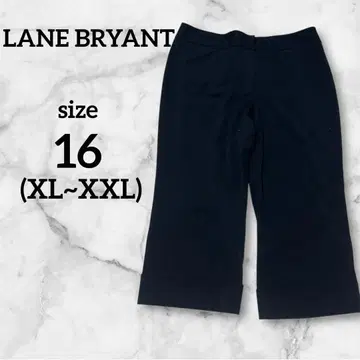 LANE BRYANT 크롭 팬츠 XL~XXL 블랙 와이드 여성용