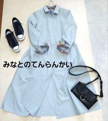 MINATONO TENRANKAI 미나토노 텐란카이 셔츠 원피스 면