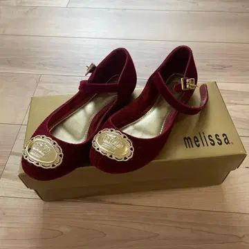 melissa 빨간색 스트랩 플랫슈즈