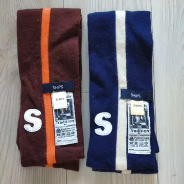 English Tradition SHIPS 스트라이프 머플러 2개 세트