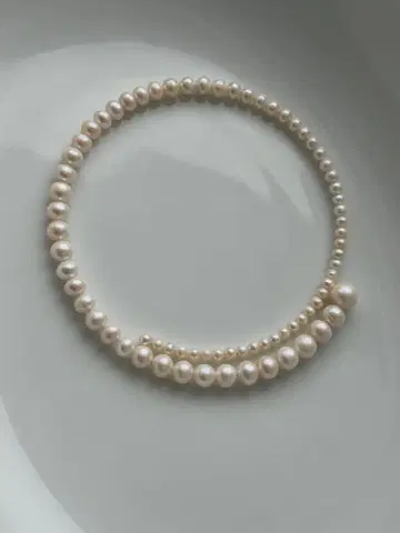 담수 진주 초커 목걸이 팔찌