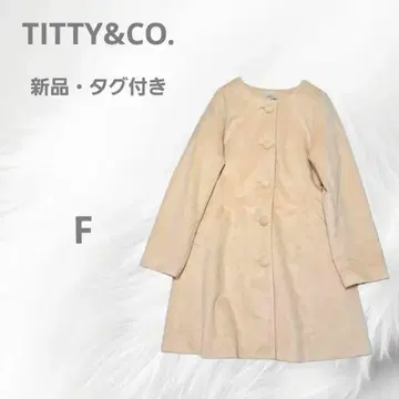 [티티앤코] 노카라 코트 플레어 택 포함 새상품 베이지 프리