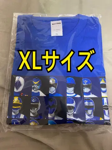 XL 사이즈 전 슈퍼히어로전대 T셔츠 파랑