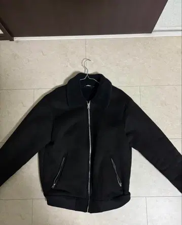 Zara 보아 자켓 스웨이드 느낌 블랙 새상품급