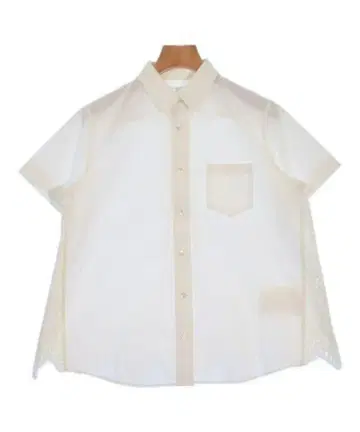 사카이 화이트 레이스 절개 반팔 셔츠 2