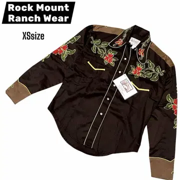 [ 미사용품 ] 락마운트 런치웨어 꽃무늬 자수 웨스턴 셔츠 XS