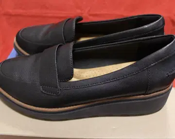 Clarks Collection 블랙 로퍼 통굽 38 24cm