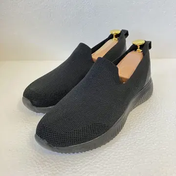 새상품급 FLATLIGHT 블랙 메쉬 슬립온 23.5cm
