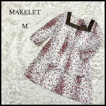 새상품 MAKELET 쿠레트 스퀘어넥 시어 블라우스 M 화이트