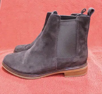 클락스 Clarks 다크 브라운 사이드 고어 숏부츠 38 24cm