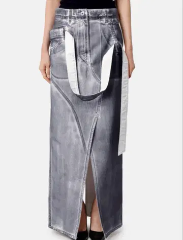 RENE Droopits Belt Denim Skirt 36