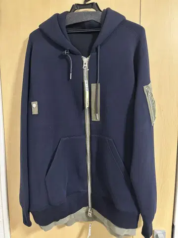 새상품급 sacai 스펀지 맨투맨 집업 후드티