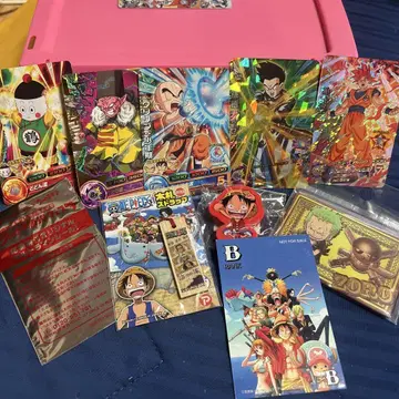 드래곤볼 원피스 레어 카드 세트