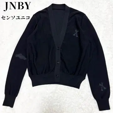 JNBY 센소유니코 울 혼방 자수 블랙 가디건