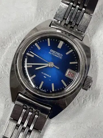 SEIKO 자동 태엽 파랑 다이얼 17석