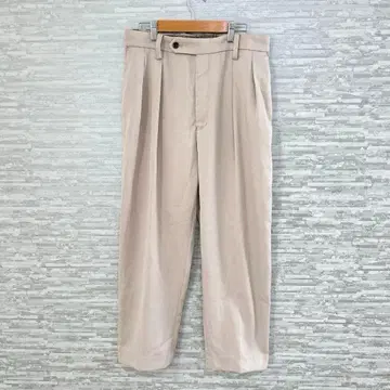 위임 WYM 턱 들어간 베이지 와이드 슬랙스 와이드 팬츠