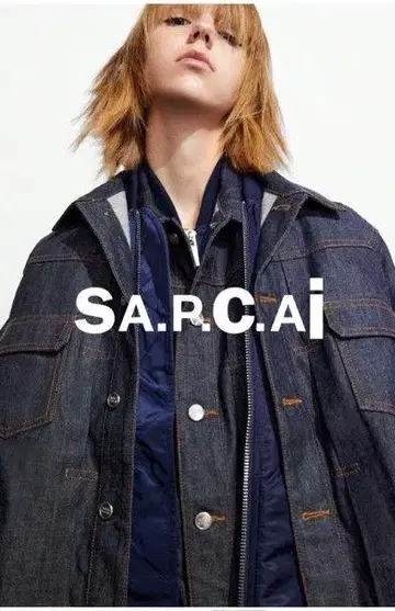 sacai A.P.C. 데님 MA-1 도킹 자켓