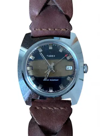 [ TIMEX ] 수동 와인딩 작동 양호 레어 제브라 다이얼 새상품급