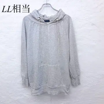 e5465 후드티 트레이닝복 남성용 LL 상당 그레이 스트레치 후드 부착