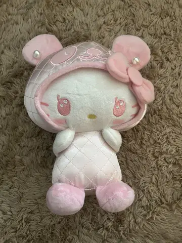 헬로키티 후드 부착 봉제 인형