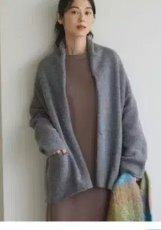 북유럽, 알파카 혼방의 포근한 가디건 숏