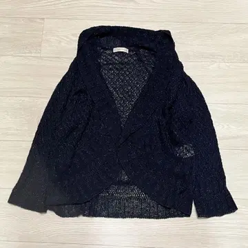 Aylesbury 앨리스버리 7부 소매 가디건 라메 레이스 네이비 M