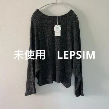 미사용 새상품 LEPSIM 렙심 메쉬 돌먼 니트 그레이