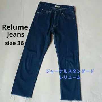 [ Relume Jeans ] 컷오프 데님 블루 size36