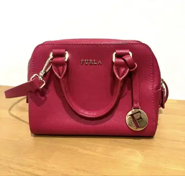 FURLA 핑크 가죽 핸드백